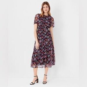 *New with tags!* Ann Taylor Petite Floral Tiered Midi Dress
